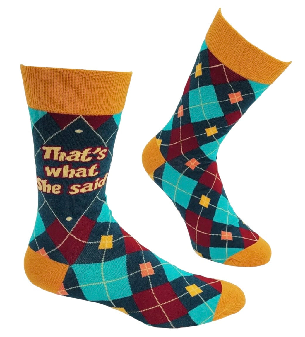 THAT’S WHAT SHE SAID Men’s Socks FABDAZ Brand - Novelty Socks And Slippers