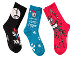 DISNEY NIGHTMARE BEFORE CHRISTMAS Ladies 3 Pair Of Socks ‘NO SLEEP TIL XMAS’ - Novelty Socks And Slippers