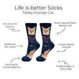 ORANGE TABBY Cat Adult Unisex Socks By E&S Pets Choose Style