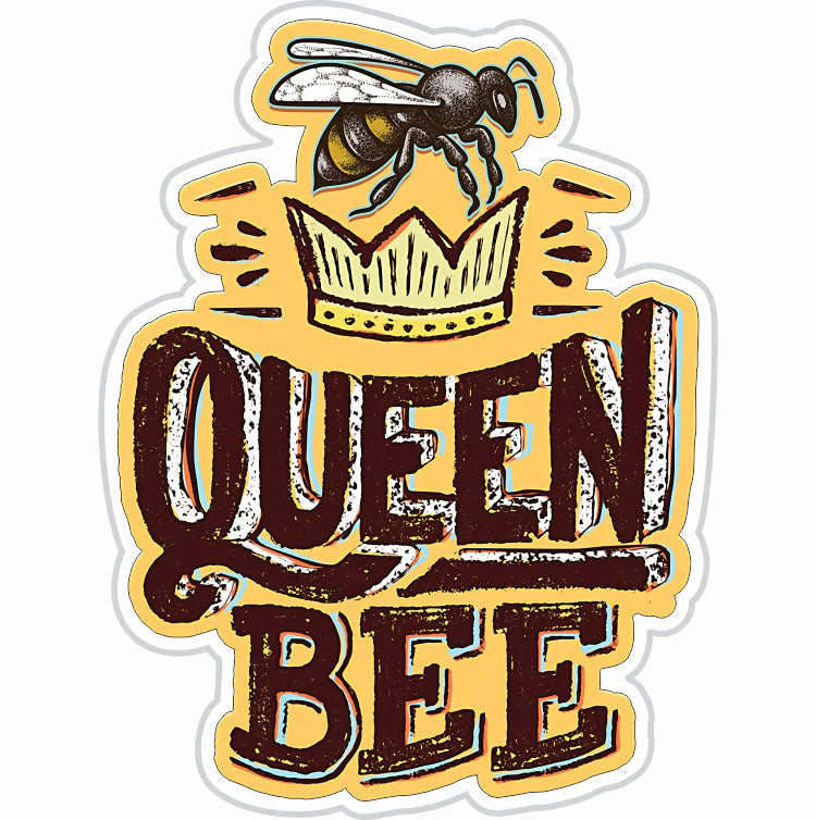 FABDAZ Brand QUEEN BEE Vinyl Sticker - Novelty Socks And Slippers