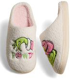 THE GRINCH Ladies Slip On Slippers (Choose Style & Size) - Novelty Socks And Slippers
