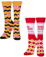 NISSIN CUP NOODLES Unisex 2 Pair Of Socks ODD SOX Brand - Novelty Socks for Less