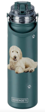 Dog & Cat Stainless Steel 24 Oz. Water Bottle By E&S Pets (Choose Breed) - Novelty Socks And Slippers