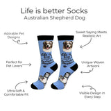 AUSTRALIAN SHEPHERD Dog Adult Unisex Socks By E&S Pets Choose Style