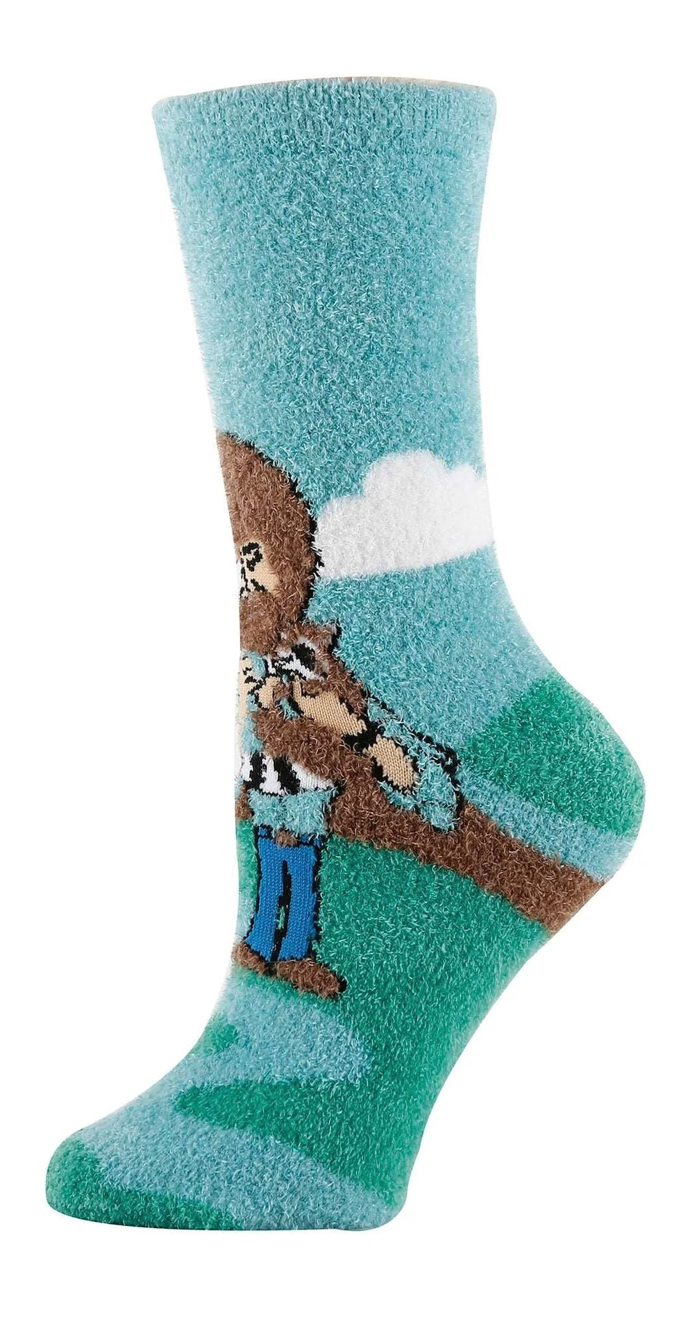 BOB ROSS Ladies Fuzzy Socks OOOH YEAH Brand Bob Ross Blast - Novelty Socks And Slippers