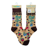 FIRST THE COFFEE THEN THE THINGS Ladies Socks FABDAZ Brand