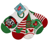 DISNEY Ladies 5 Pair Of CHRISTMAS MICKEY MOUSE No Show Liner Socks