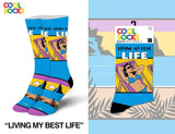 COOL SOCKS Brand Unisex LIVING MY BEST LIFE Socks - Novelty Socks And Slippers