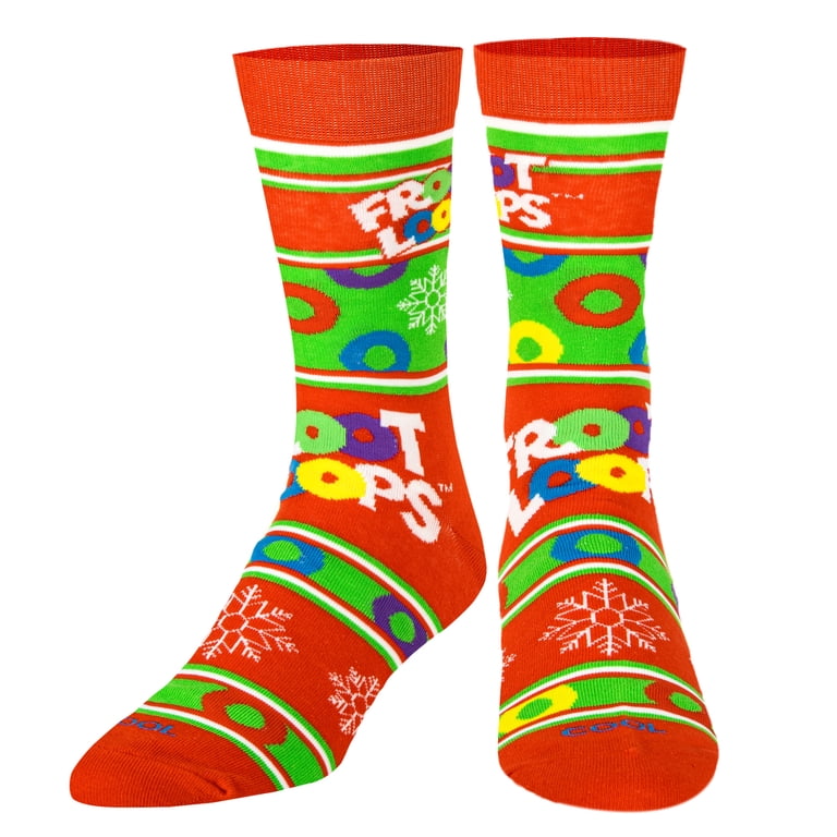 KELLOGGS FROOT LOOPS MEN’S CHRISTMAS SOCKS COOL SOCKS BRAND