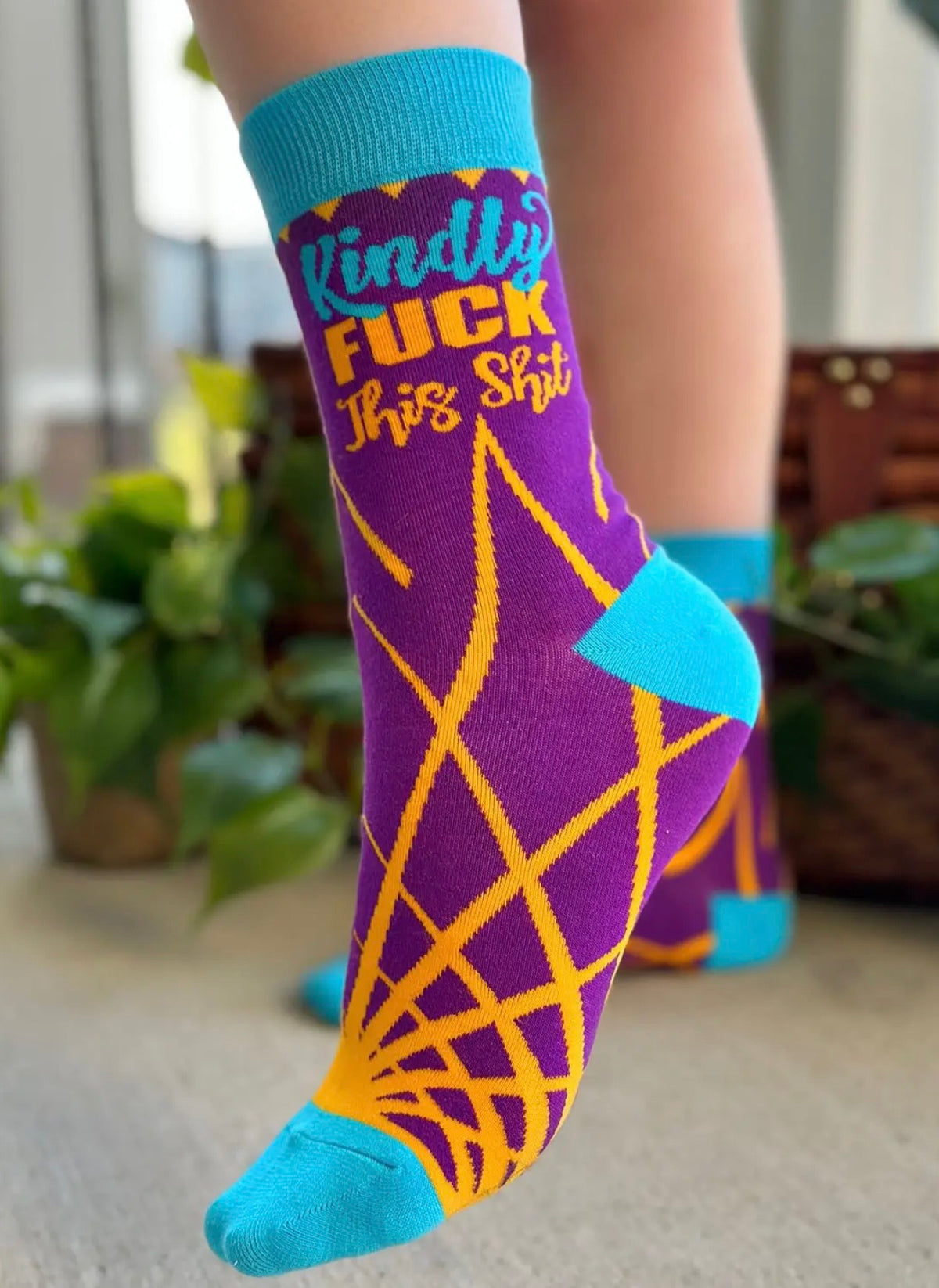KINDLY FUCK THIS SHIT Ladies Socks FABDAZ Brand