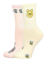 DISNEY Winnie The Pooh Ladies 2 Pair Of Socks With PIGLET & HONEY BEES