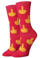 SOCK HARBOR Brand Ladies MIDDLE FINGER Socks - Novelty Socks And Slippers