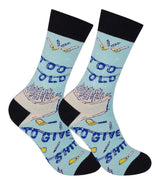 TOO OLD TO GIVE A SHIT Adult Unisex BIRTHDAY Socks FUNATIC BRAND - Novelty Socks And Slippers