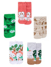 SANRIO HELLO KITTY & FRIENDS Ladies 5 Pair of No Show Socks CINNAMOROLL, KUROMI - Novelty Socks And Slippers