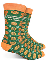GRANDPA KNOWS HIS SHIT Men’s Socks GROOVY THINGS Brand - Novelty Socks And Slippers