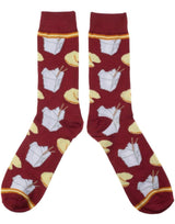 BIOWORLD BRAND Men’s CHINESE FOOD TAKEOUT & FORTUNE COOKIES Socks - Novelty Socks And Slippers