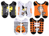 PEANUTS Ladies 5 Pair Of HALLOWEEN NO SHOW SOCKS SNOOPY & WOODSTOCK 'FANG-TASTIC' - Novelty Socks And Slippers