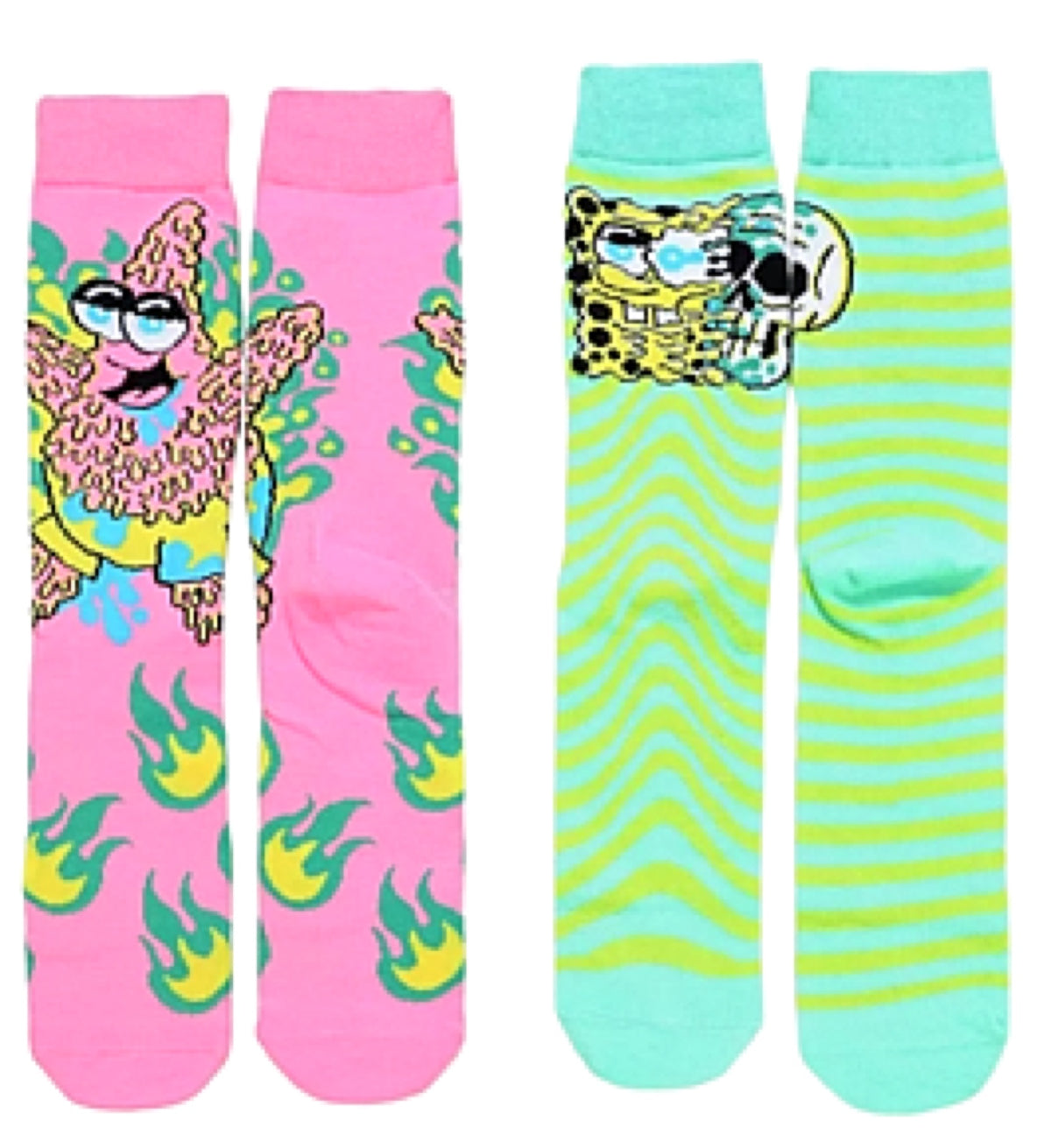 SPONGEBOB SQUAREPANTS Men’s 2 Pair Of Socks With PATRICK - Novelty Socks And Slippers