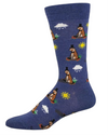 SOCKSMITH Brand Men’s GROUNDHOG DAY Socks ‘SIX MORE WEEKS’ - Novelty Socks And Slippers