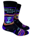 GROOVY THINGS Co. Brand Men’s ALIEN Socks ‘SORRY I SPACED OUT’ - Novelty Socks And Slippers
