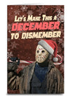 Jason Voorhees Sassy Christmas Greeting Card LET’S MAKE THIS A DECEMBER TO DISMEMBER - Novelty Socks And Slippers