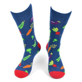 VEGETABLES Men's Socks BROCCOLI, CARROTS, EGGPLANT PARQUET BRAND