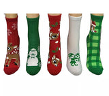 RUDOLPH THE RED NOSED REINDEER Ladies 5 Pair Of Socks SAM THE SNOWMAN - Novelty Socks And Slippers