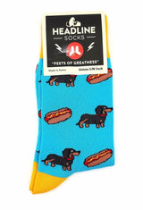 DACHSHUNDS & WIENERS ADULT UNISEX SOCKS (HOT DOGS) HEADLINE BRAND SOCKS SIZE S/M