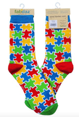 I LOVE SOMEONE WITH AUTISM Ladies Socks FABDAZ Brand (Choose Style) - Novelty Socks And Slippers