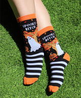 GROOVY THINGS Brand Ladies HALLOWEEN Socks ‘SPOOKY BITCH’ - Novelty Socks And Slippers