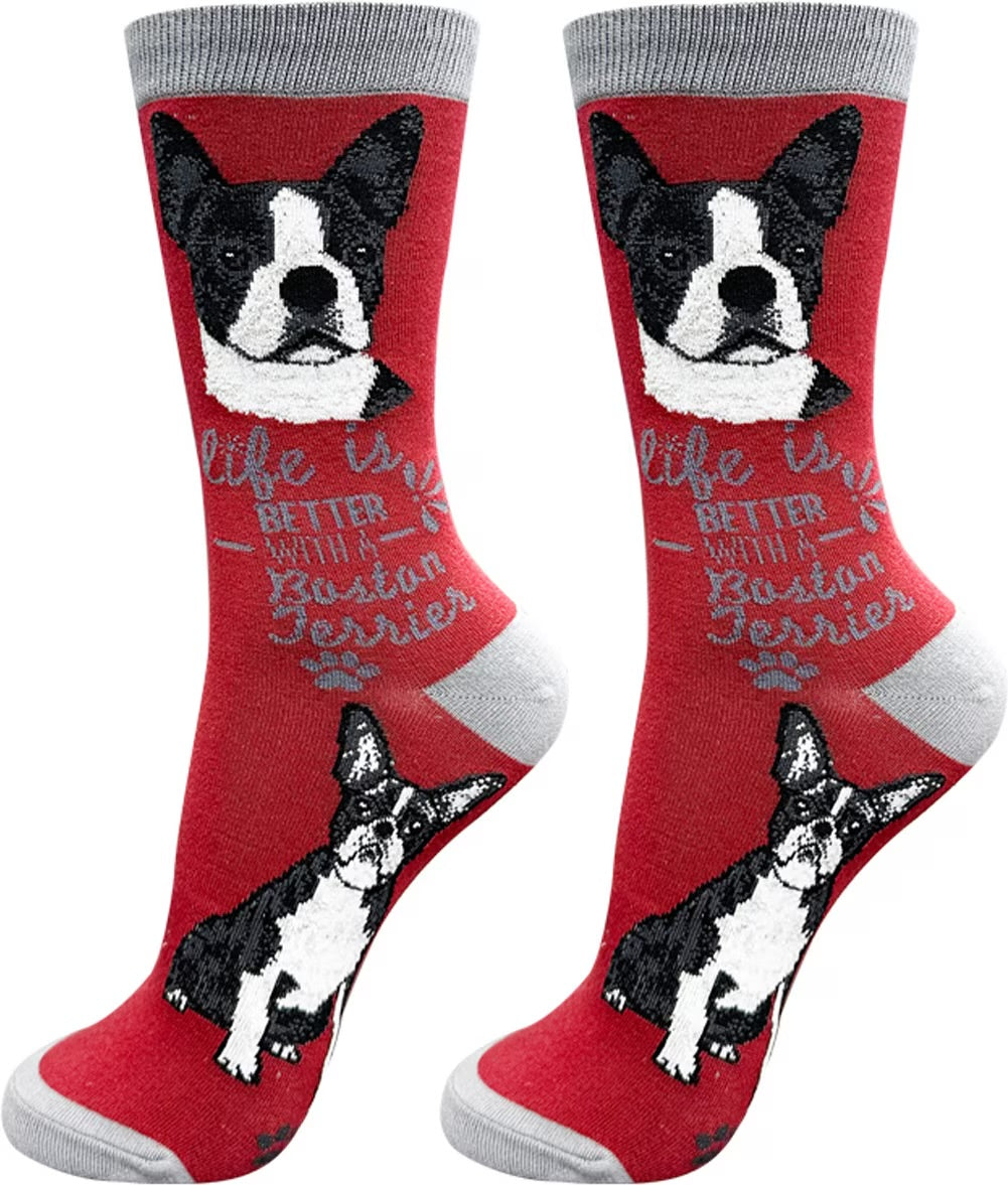 BOSTON TERRIER Dog Adult Unisex Socks By E&S Pets Choose Style