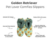 GOLDEN RETRIEVER Dog Ladies Non-Slip Slippers COMFIES BRAND By E&S Pets - Novelty Socks And Slippers