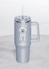 Dog & Cat Stainless Steel Ultimate 40 Oz. Tumbler Hot & Cold Travel Mug By E&S Pets (Choose Breed)