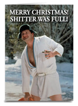 Sassy National Lampoons Christmas Vacation With Cousin Eddie Card MERRY CHRISTMAS! SHITTER WAS FULL! - Novelty Socks And Slippers