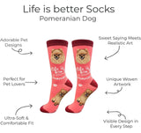 POMERANIAN Dog Adult Unisex Socks By E&S Pets Choose Style