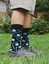 MeMoi Brand Men’s GOLF BALL & GOLF TEE Socks MeMoi Brand (Choose Color) - Novelty Socks And Slippers