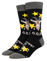GREATEST OF ALL TIME Men’s G.O.A.T. Socks SOCKSMITH Brand