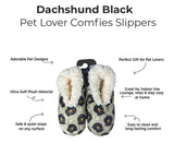BLACK DACHSHUND Dog Ladies Non-Slip Slippers COMFIES BRAND By E&S Pets - Novelty Socks And Slippers
