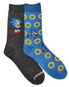 SONIC THE HEDGEHOG Men’s 2 Pair Of Socks With GOLS RINGS - Novelty Socks And Slippers