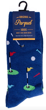 GOLF Men’s Socks Parquet Brand GOLF BALLS & CLUBS (CHOOSE COLOR) - Novelty Socks And Slippers