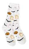 HALLOWEEN PUMPKINS, Ghosts & Black Bats Ladies Cozy Soft Socks WORLD’S SOFTEST Socks Brand