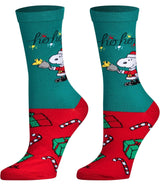 PEANUTS Unisex CHRISTMAS Socks ‘SNOOPY CLAUS’ COOL SOCKS Brand 'HO HO HO' - Novelty Socks And Slippers