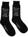 WHAT’D YOU SAY? SOX Brand Unisex ‘YES I HAVE A BEAUTIFUL DAUGHTER’ I ALSO HAVE A GUN, SHOVEL & ALIBISocks - Novelty Socks for Less