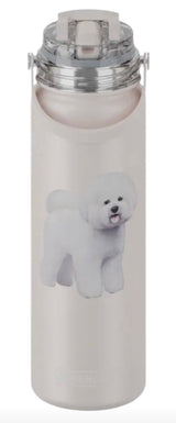Dog & Cat Stainless Steel 24 Oz. Water Bottle By E&S Pets (Choose Breed) - Novelty Socks And Slippers
