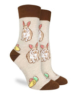BUNNY RABBIT & EASTER EGGS Ladies Socks GOOD LUCK SOCK Brand
