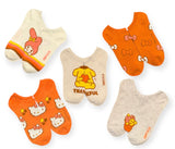 SANRIO HELLO KITTY Ladies THANKSGIVING 5 Pair Of No Show Socks ‘THANKFUL’ - Novelty Socks And Slippers
