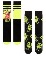 SPONGEBOB SQUAREPANTS Men’s 2 Pair Of HALLOWEEN Socks Patrick ‘SUCH A TREAT’ - Novelty Socks And Slippers