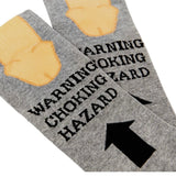 URBAN ECCENTRIC Brand Unisex BIG DICK Socks ‘WARNING CHOKING HAZARD’ - Novelty Socks And Slippers