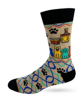 FABDAZ Brand Men’s IT’S NOT DRINKING ALONE IF THE DOG IS HOME Socks - Novelty Socks And Slippers