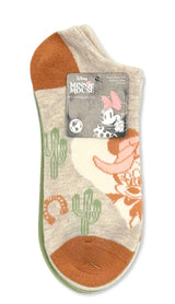 DISNEY Cowgirl Minnie Mouse 3 Pair Of No Show Socks ‘HOWDY Y’ALL’ - Novelty Socks And Slippers